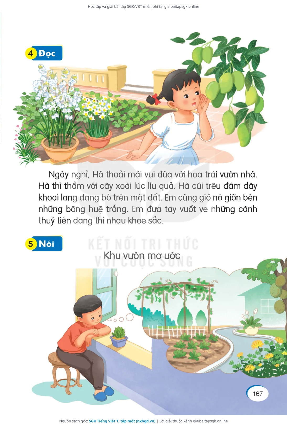 Trang 167 sách giáo khoa SGK Tiếng Việt 1, tập một bản chuẩn