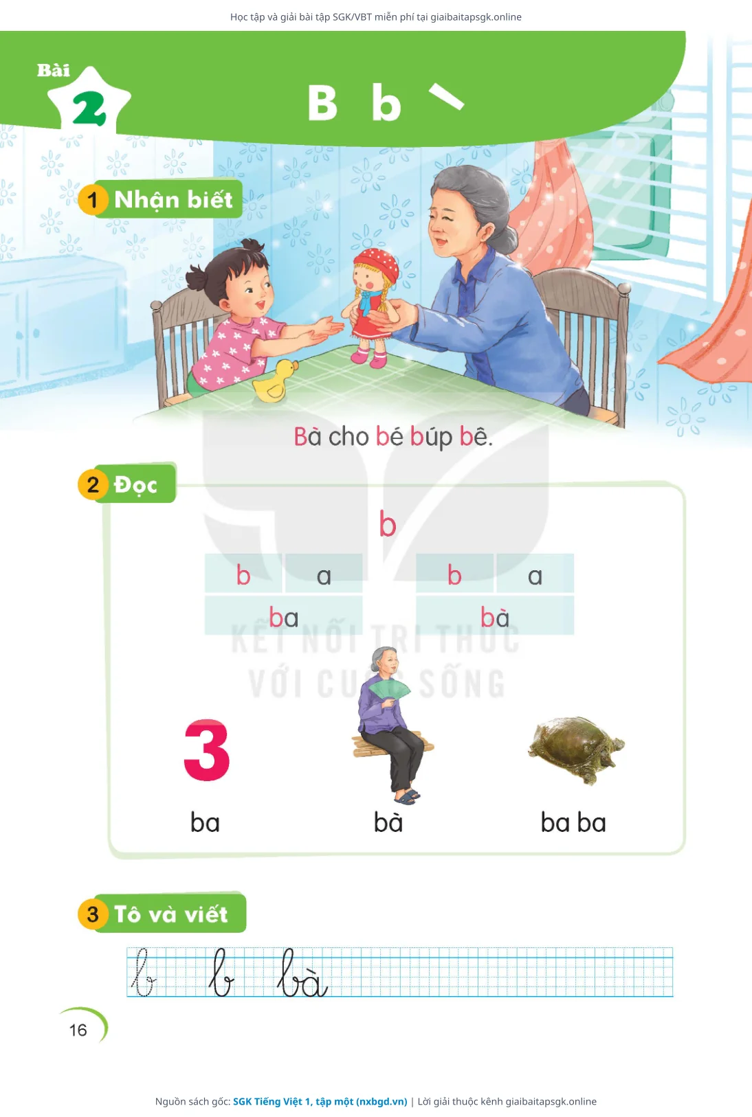 Trang 16 sách giáo khoa SGK Tiếng Việt 1, tập một bản chuẩn