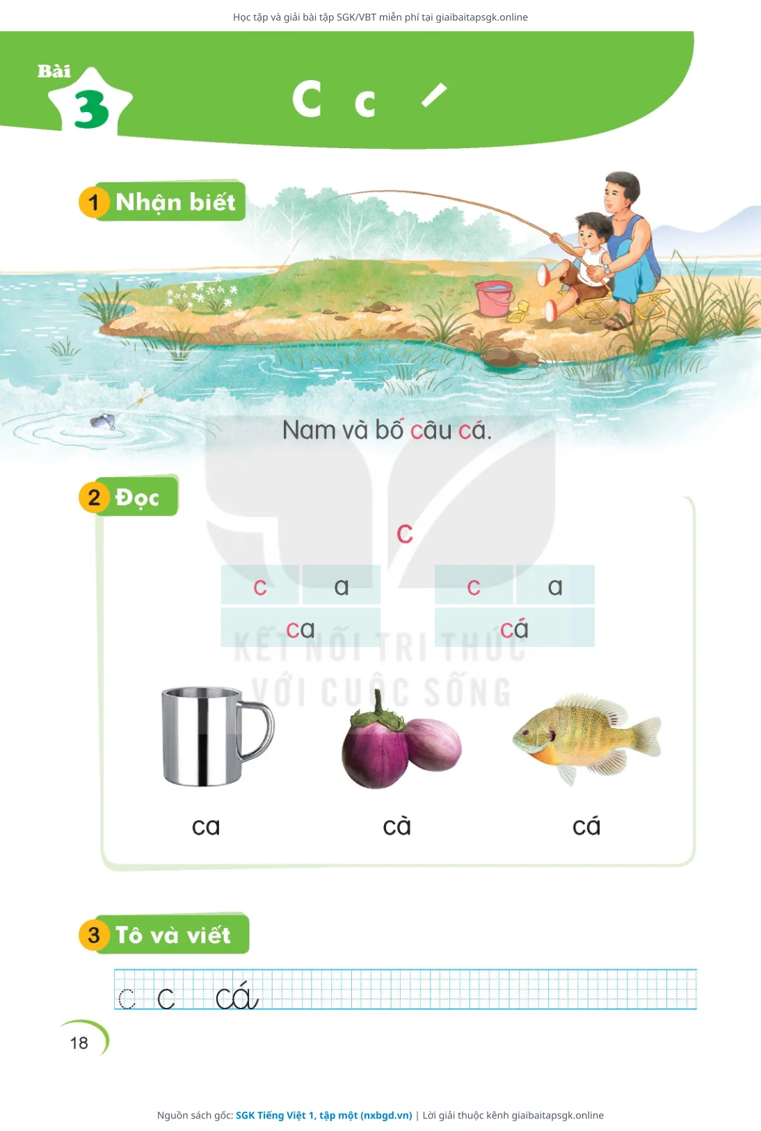 Trang 18 sách giáo khoa SGK Tiếng Việt 1, tập một bản chuẩn