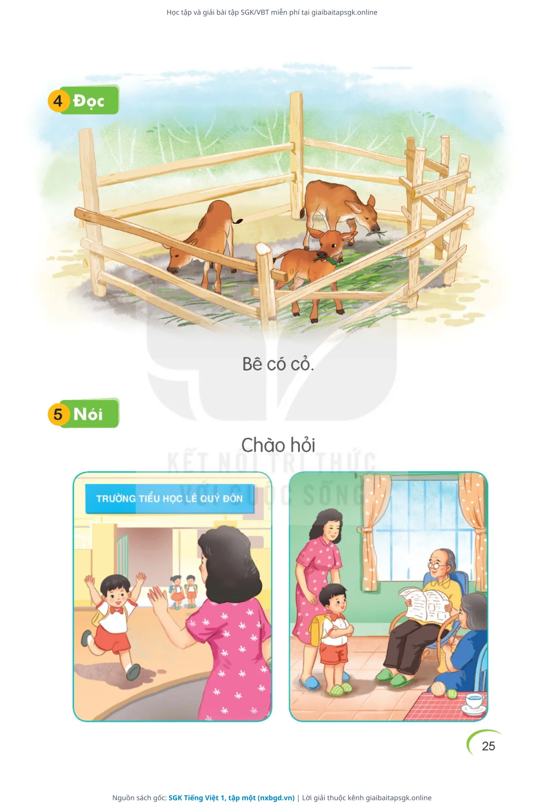 Trang 25 sách giáo khoa SGK Tiếng Việt 1, tập một thu nhỏ