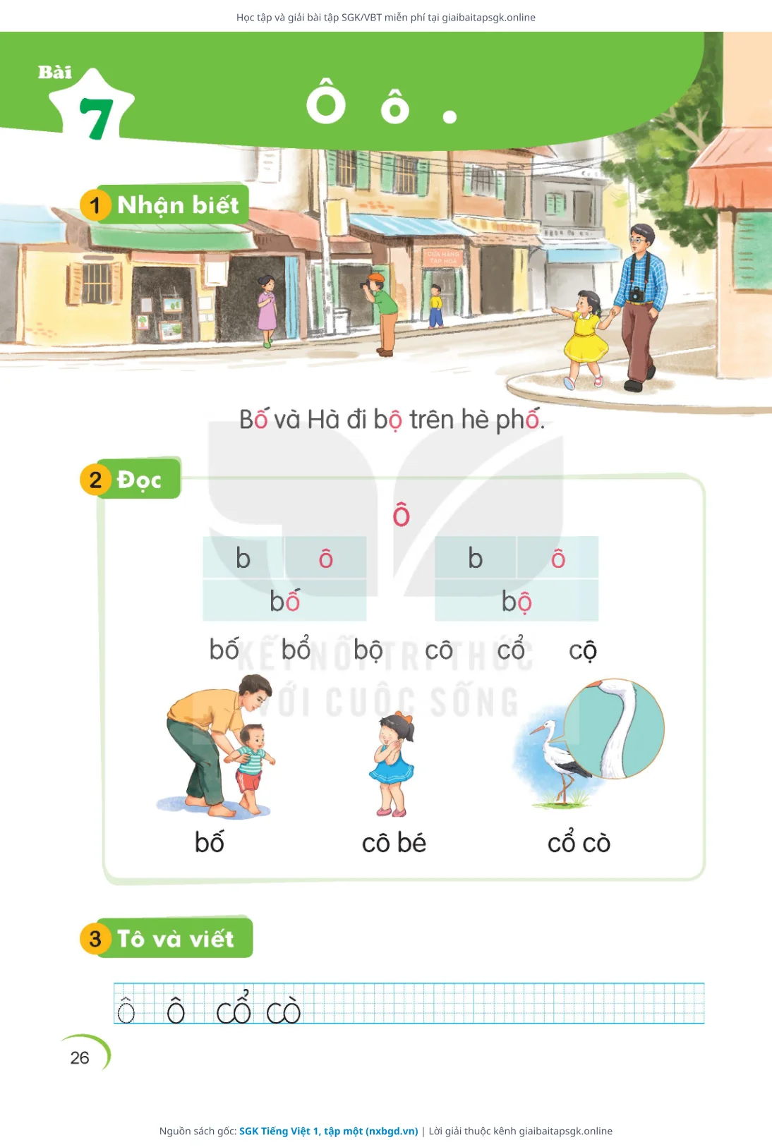 Trang 26 sách giáo khoa SGK Tiếng Việt 1, tập một bản chuẩn