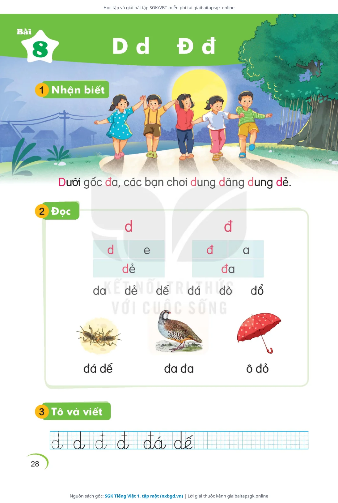 Trang 28 sách giáo khoa SGK Tiếng Việt 1, tập một bản chuẩn