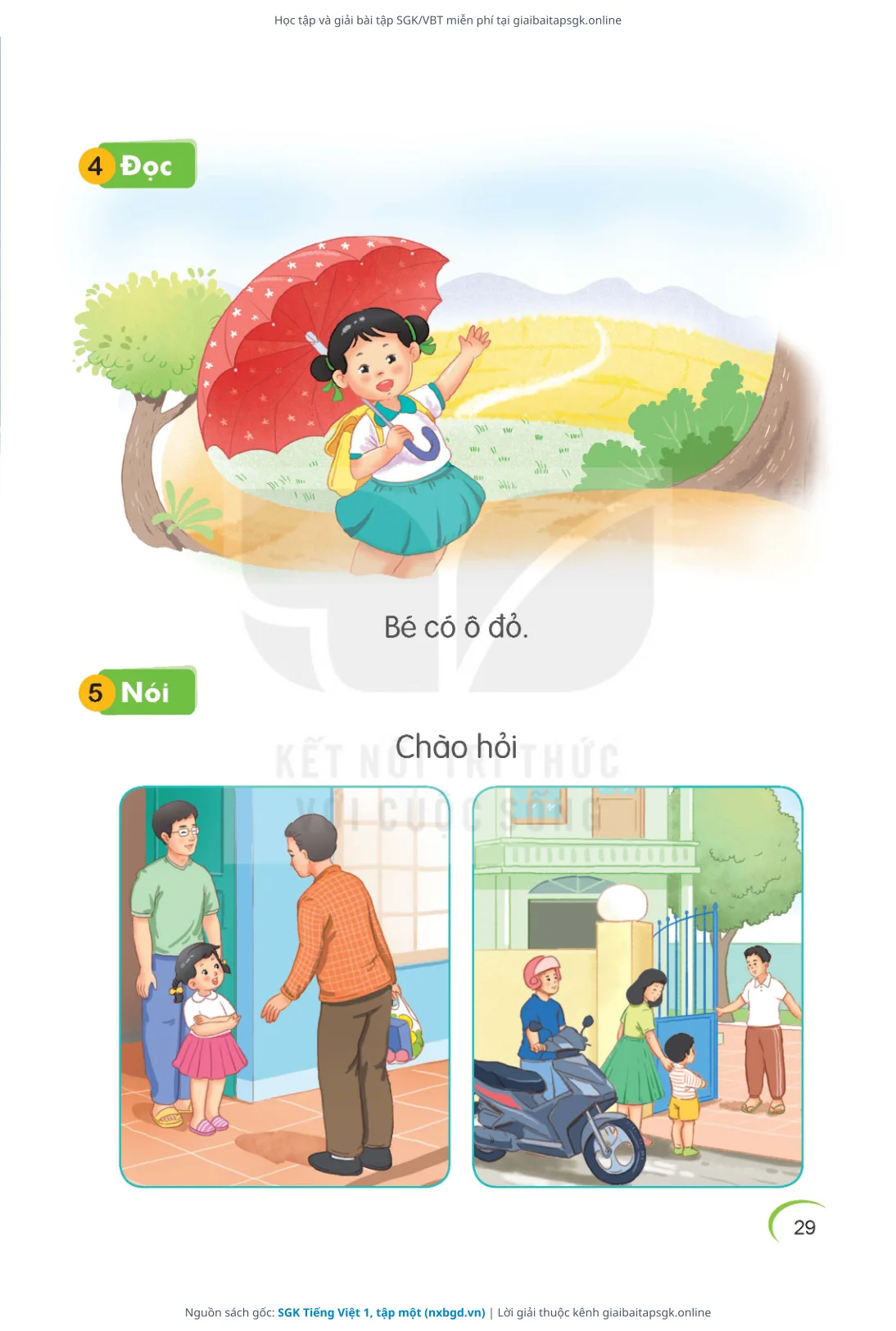 Trang 29 sách giáo khoa SGK Tiếng Việt 1, tập một thu nhỏ