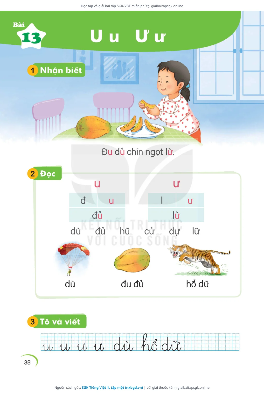Trang 38 sách giáo khoa SGK Tiếng Việt 1, tập một bản chuẩn
