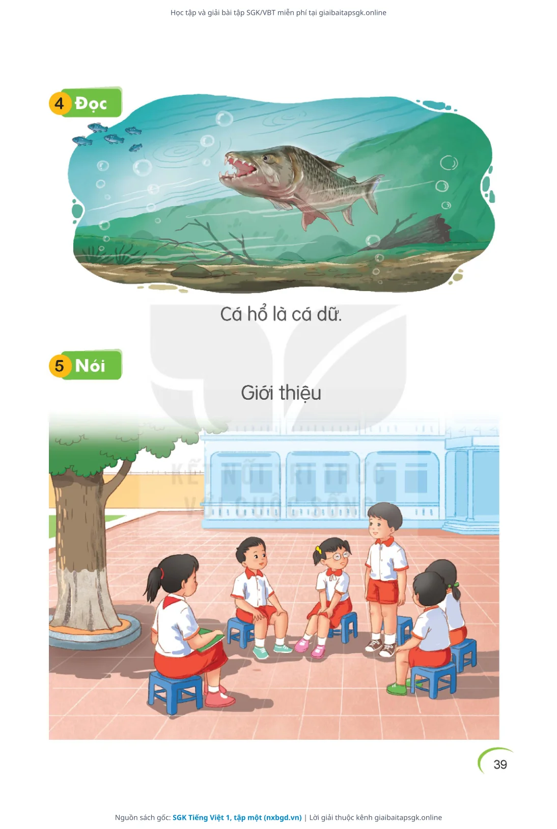 Trang 39 sách giáo khoa SGK Tiếng Việt 1, tập một thu nhỏ