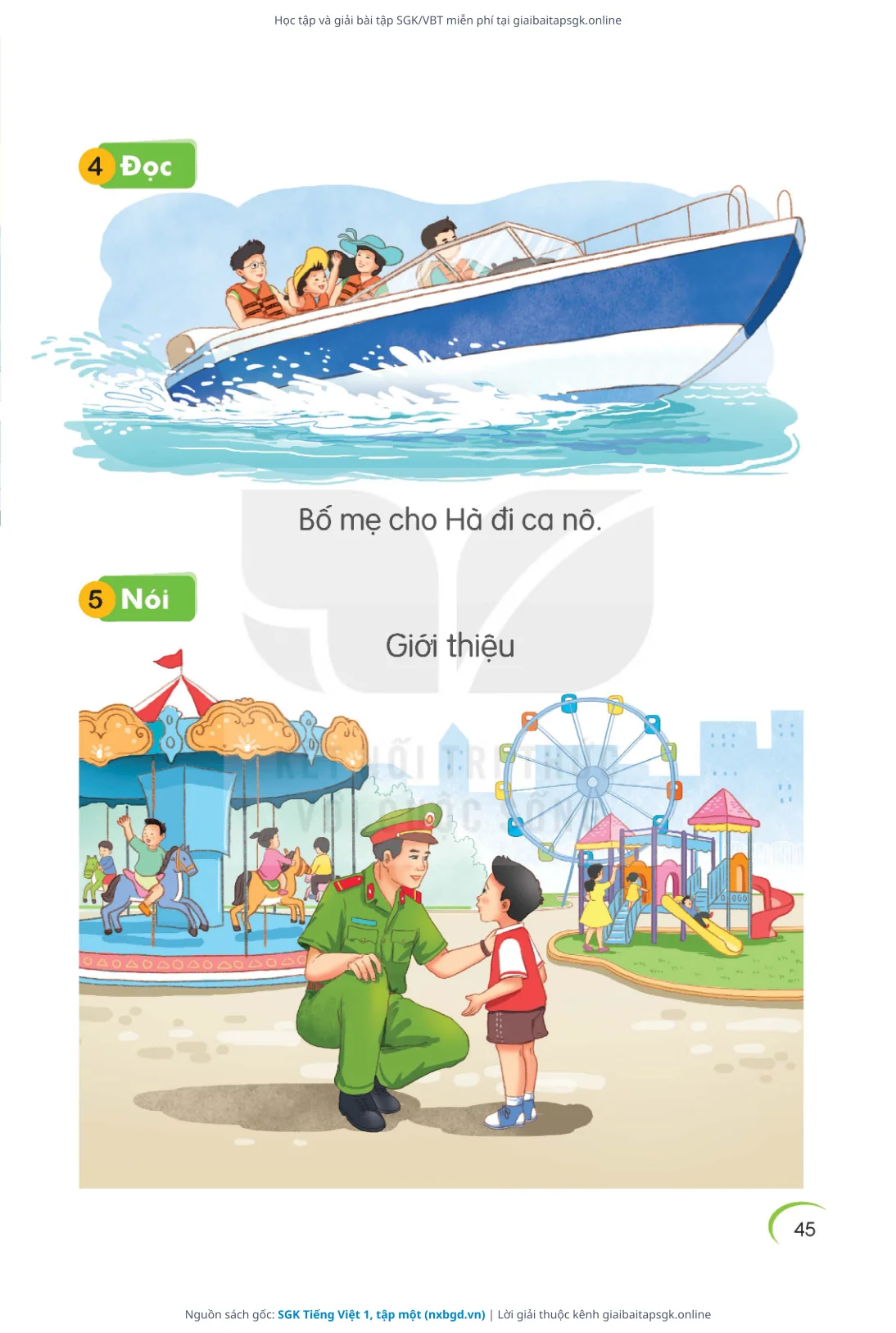 Trang 46 sách giáo khoa SGK Tiếng Việt 1, tập một thu nhỏ