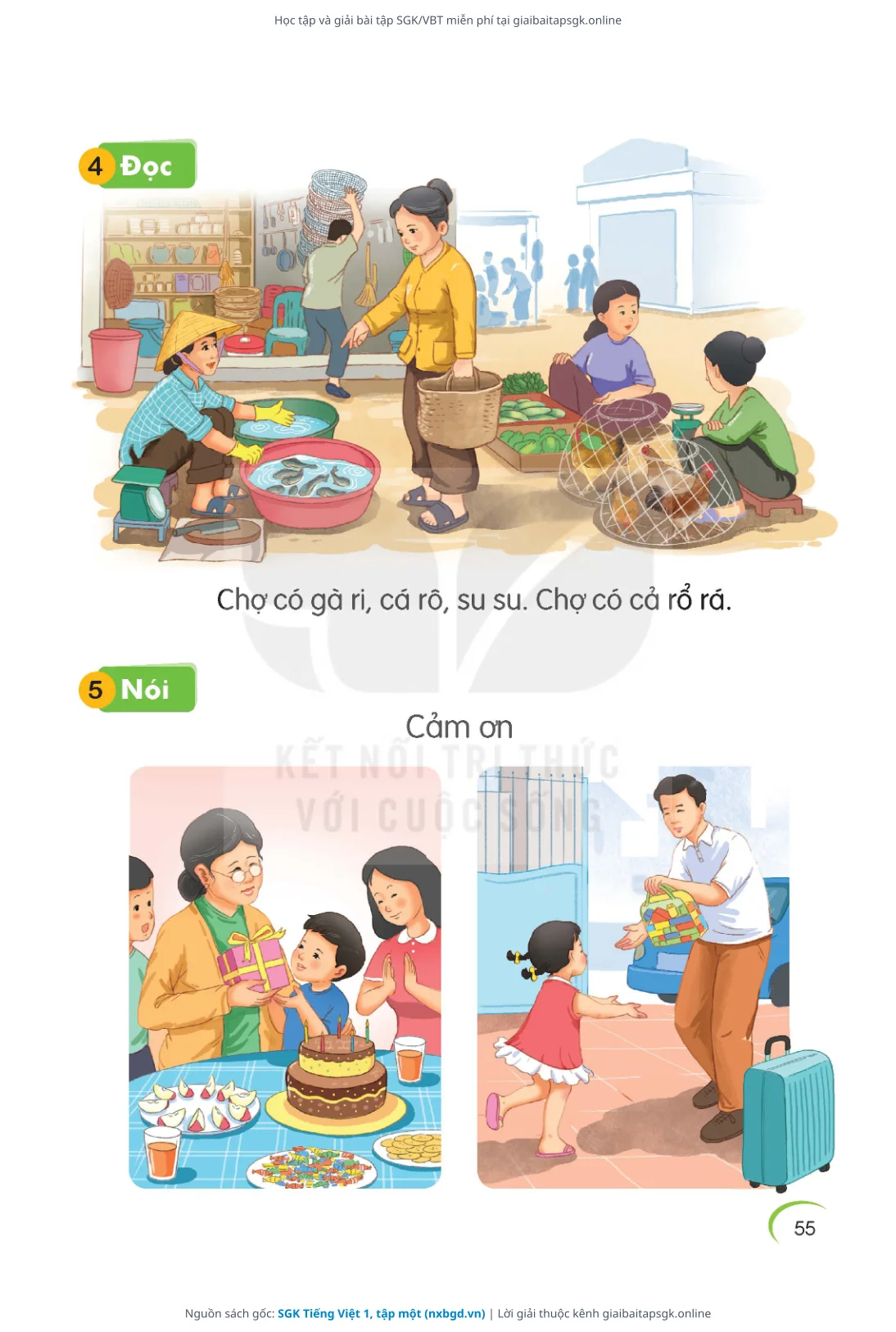Trang 56 sách giáo khoa SGK Tiếng Việt 1, tập một thu nhỏ