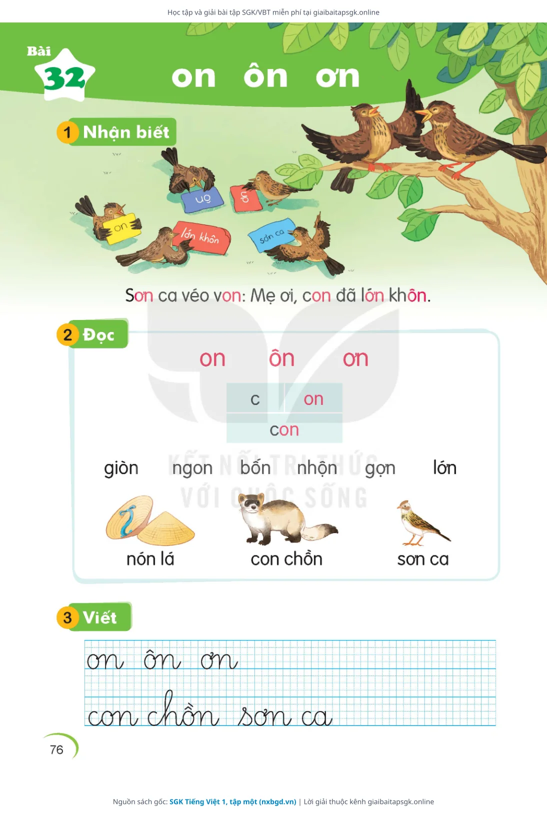 Trang 76 sách giáo khoa SGK Tiếng Việt 1, tập một bản chuẩn