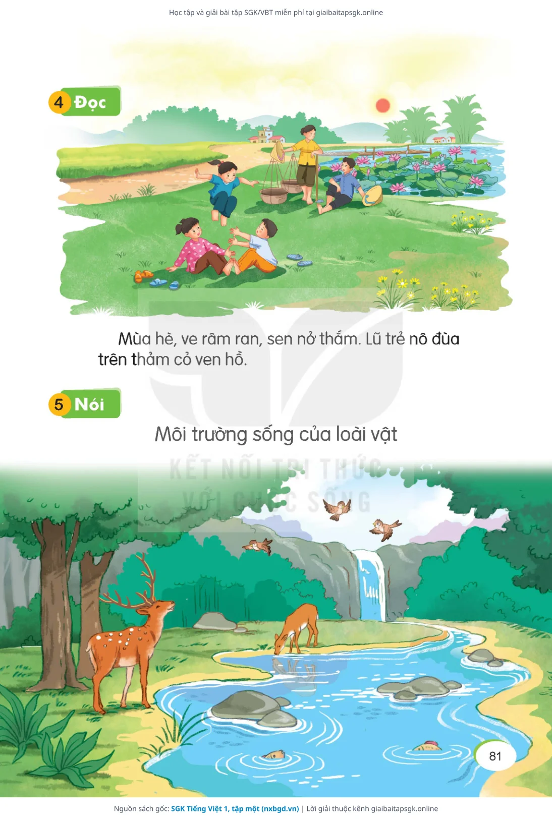 Trang 81 sách giáo khoa SGK Tiếng Việt 1, tập một thu nhỏ