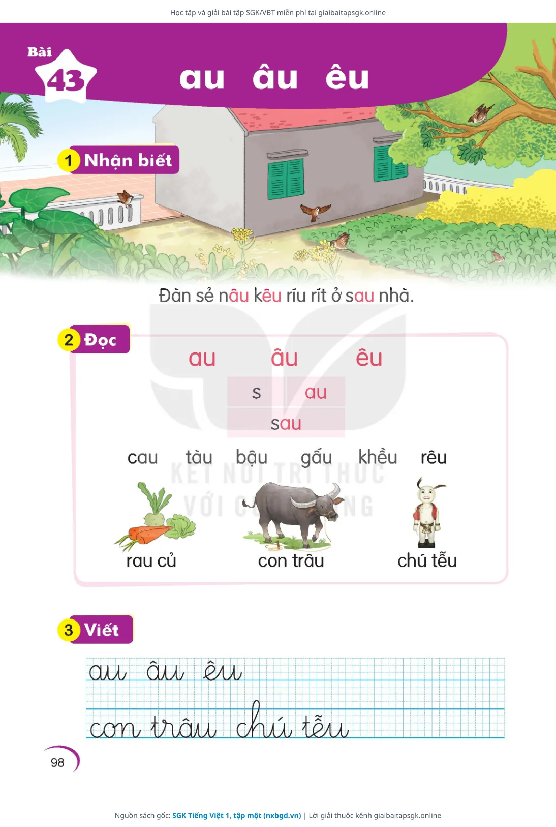 Trang 99 sách giáo khoa SGK Tiếng Việt 1, tập một thu nhỏ