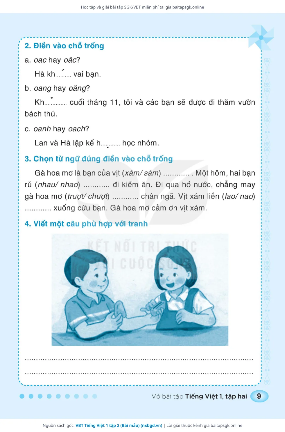 Trang 10 sách giáo khoa VBT Tiếng Việt 1 tập 2 (Bài mẫu) thu nhỏ