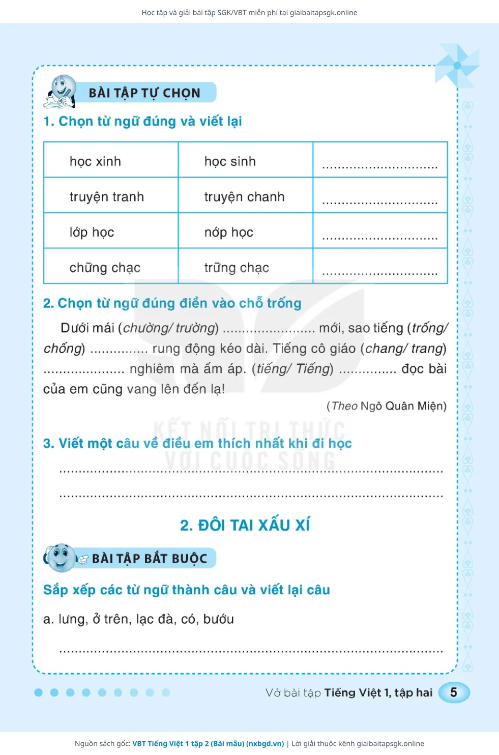 Trang 6 sách giáo khoa VBT Tiếng Việt 1 tập 2 (Bài mẫu) thu nhỏ