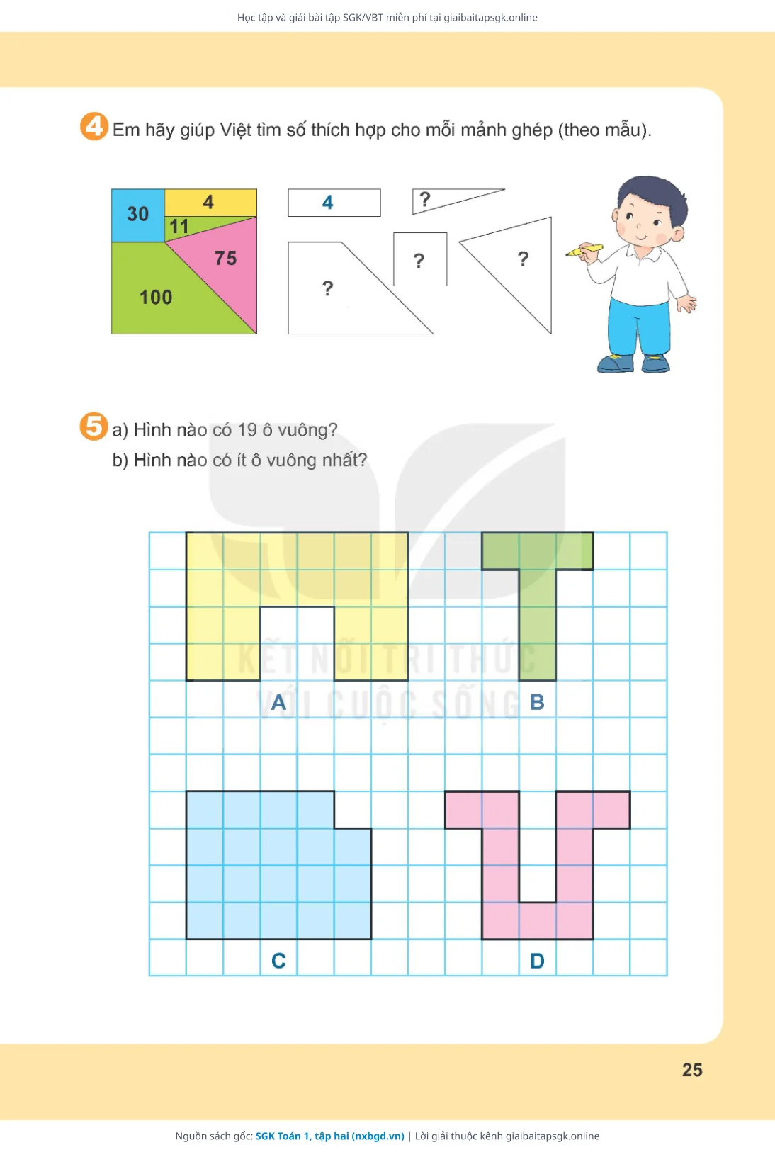 Trang 26 sách giáo khoa SGK Toán 1, tập hai thu nhỏ