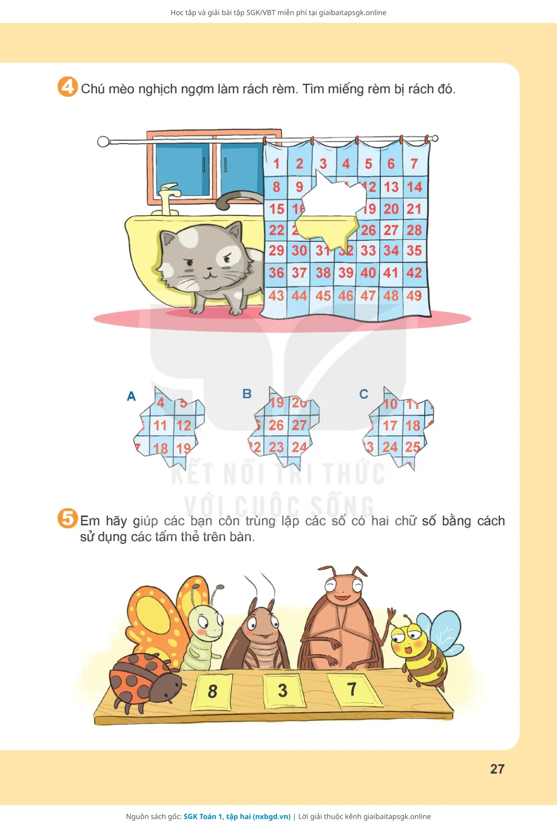 Trang 28 sách giáo khoa SGK Toán 1, tập hai thu nhỏ