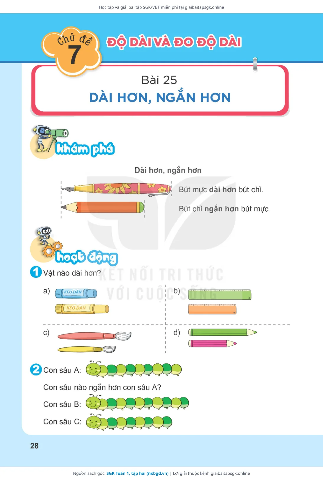 Trang 29 sách giáo khoa SGK Toán 1, tập hai thu nhỏ