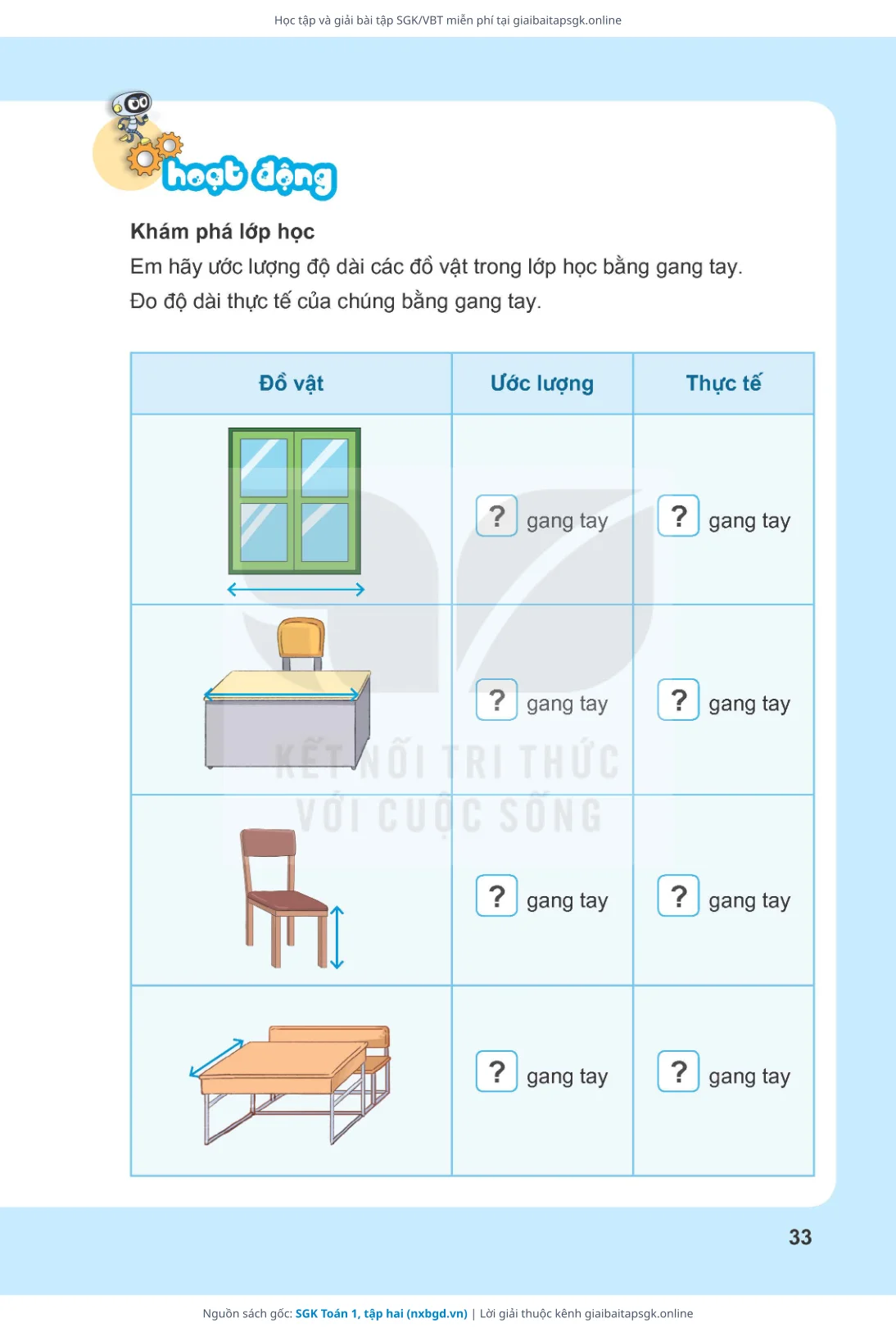 Trang 34 sách giáo khoa SGK Toán 1, tập hai thu nhỏ