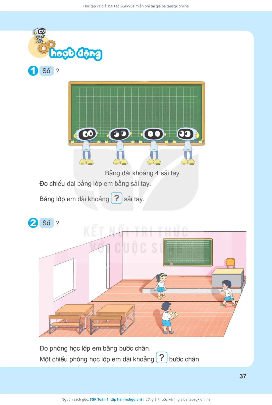 Trang 38 sách giáo khoa SGK Toán 1, tập hai thu nhỏ