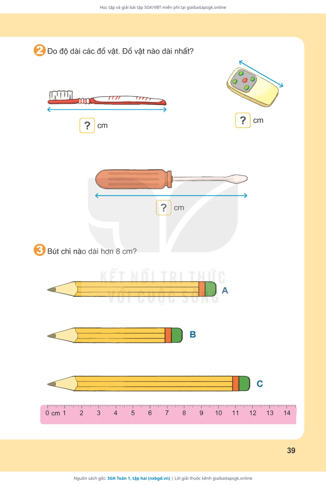 Trang 40 sách giáo khoa SGK Toán 1, tập hai thu nhỏ