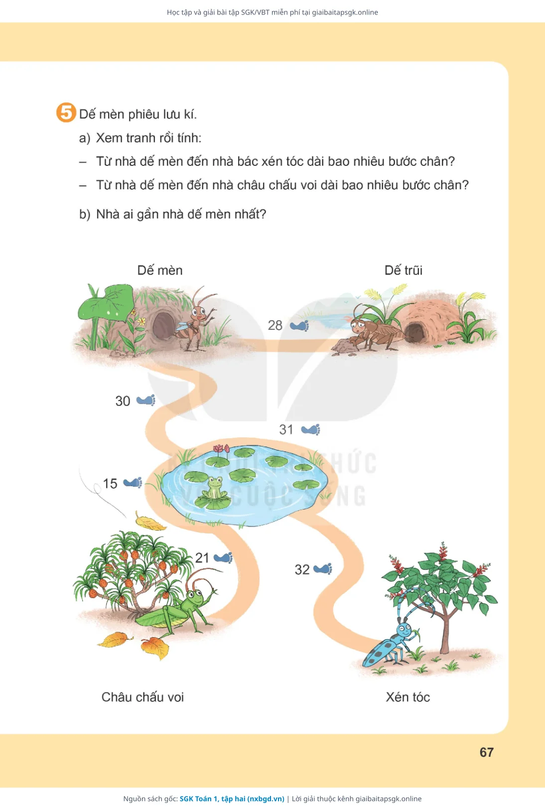 Trang 68 sách giáo khoa SGK Toán 1, tập hai thu nhỏ