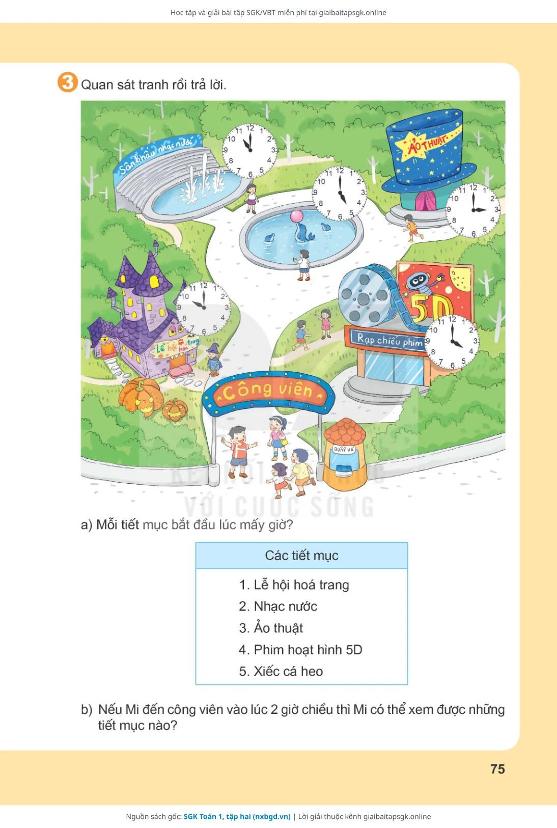 Trang 76 sách giáo khoa SGK Toán 1, tập hai thu nhỏ