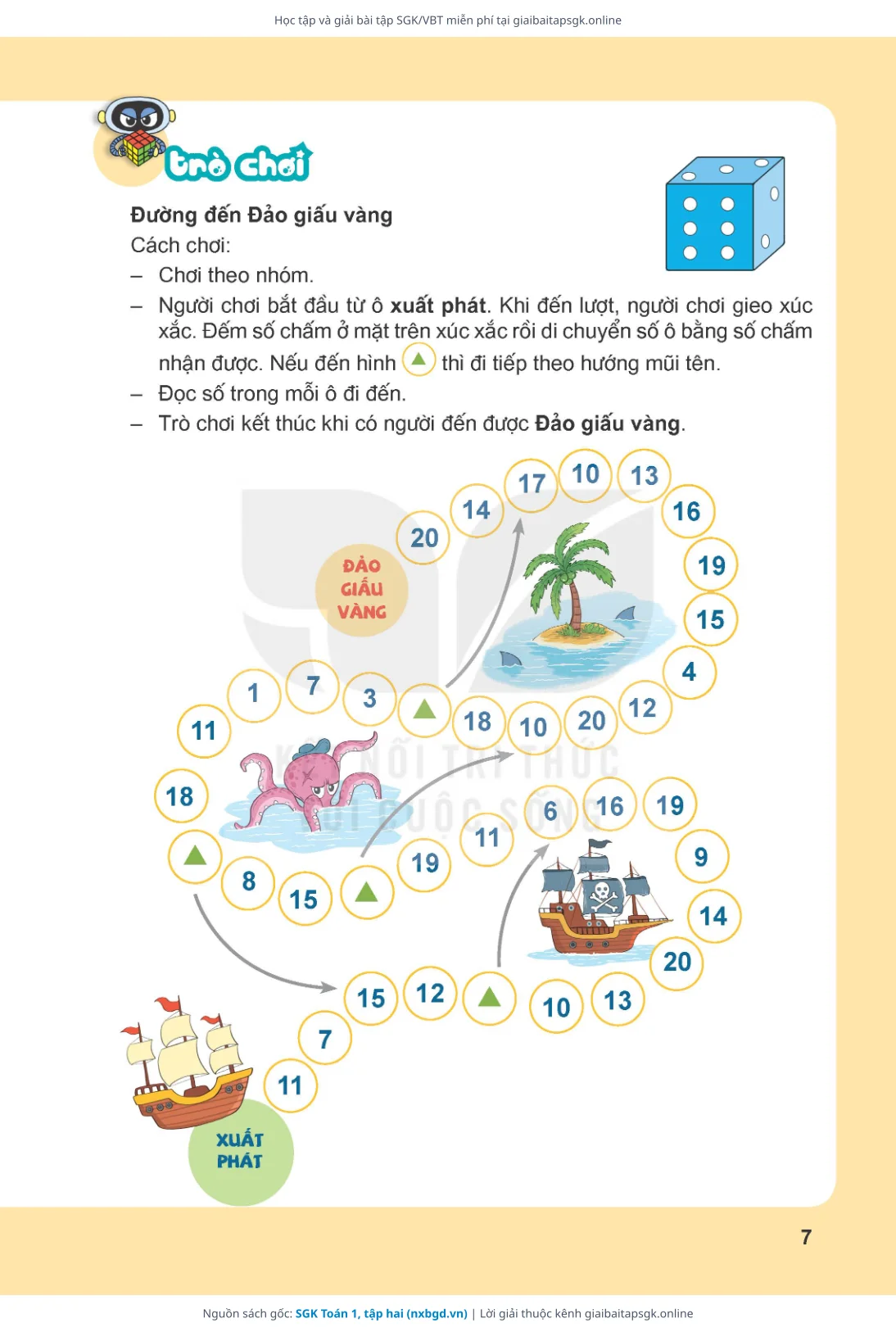 Trang 8 sách giáo khoa SGK Toán 1, tập hai thu nhỏ