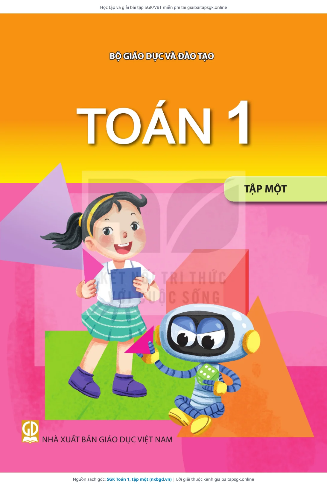 Trang 1 sách giáo khoa SGK Toán 1, tập một bản chuẩn