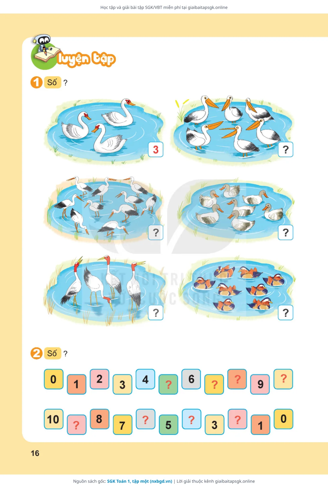 Trang 17 sách giáo khoa SGK Toán 1, tập một thu nhỏ