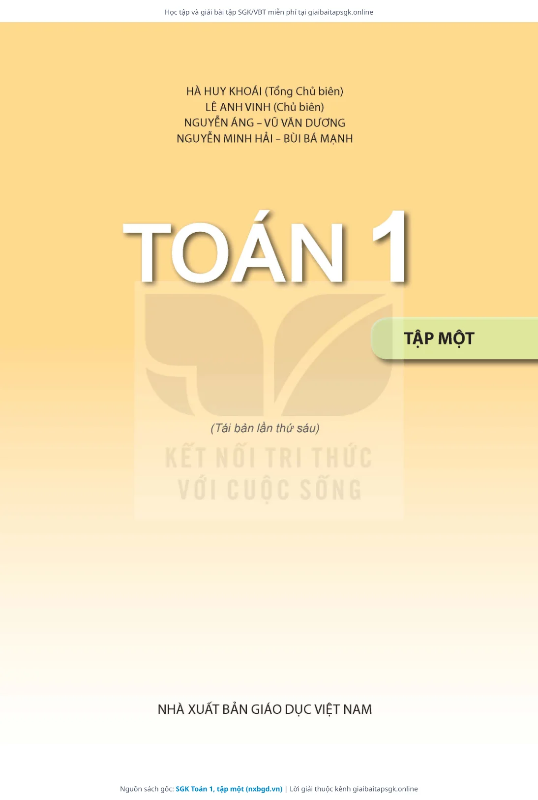 Trang 2 sách giáo khoa SGK Toán 1, tập một thu nhỏ