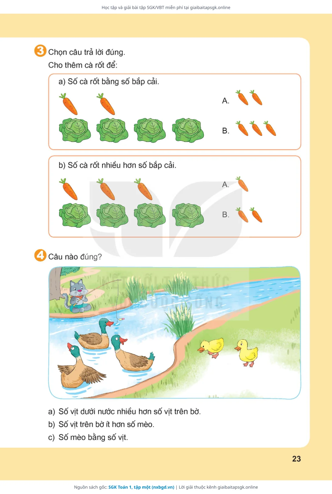 Trang 24 sách giáo khoa SGK Toán 1, tập một thu nhỏ