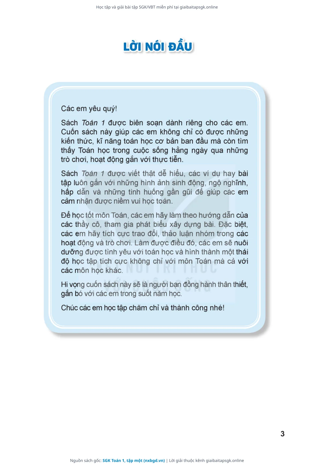 Trang 4 sách giáo khoa SGK Toán 1, tập một thu nhỏ