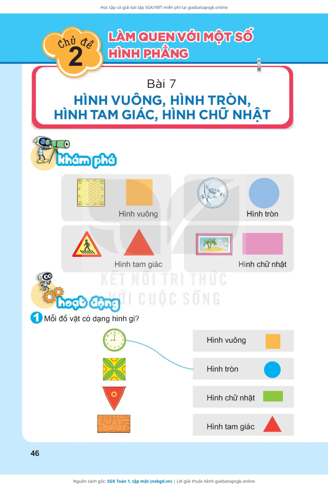 Trang 47 sách giáo khoa SGK Toán 1, tập một thu nhỏ
