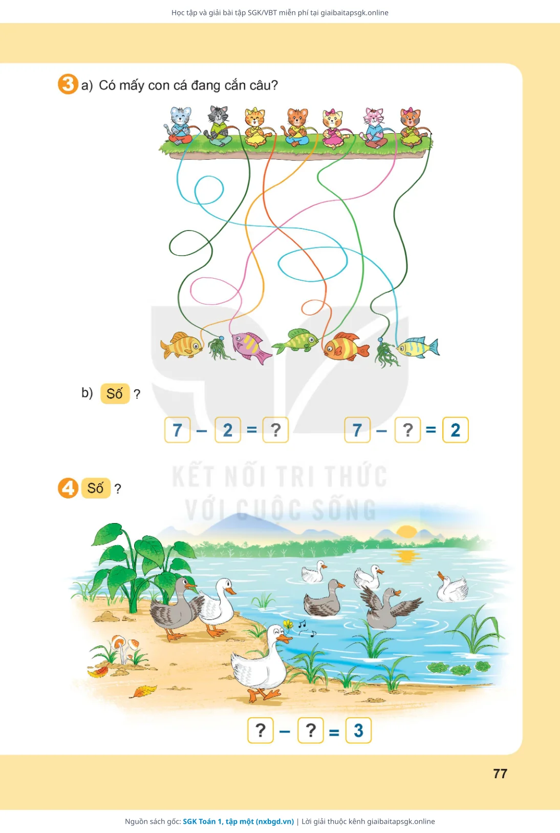Trang 78 sách giáo khoa SGK Toán 1, tập một thu nhỏ