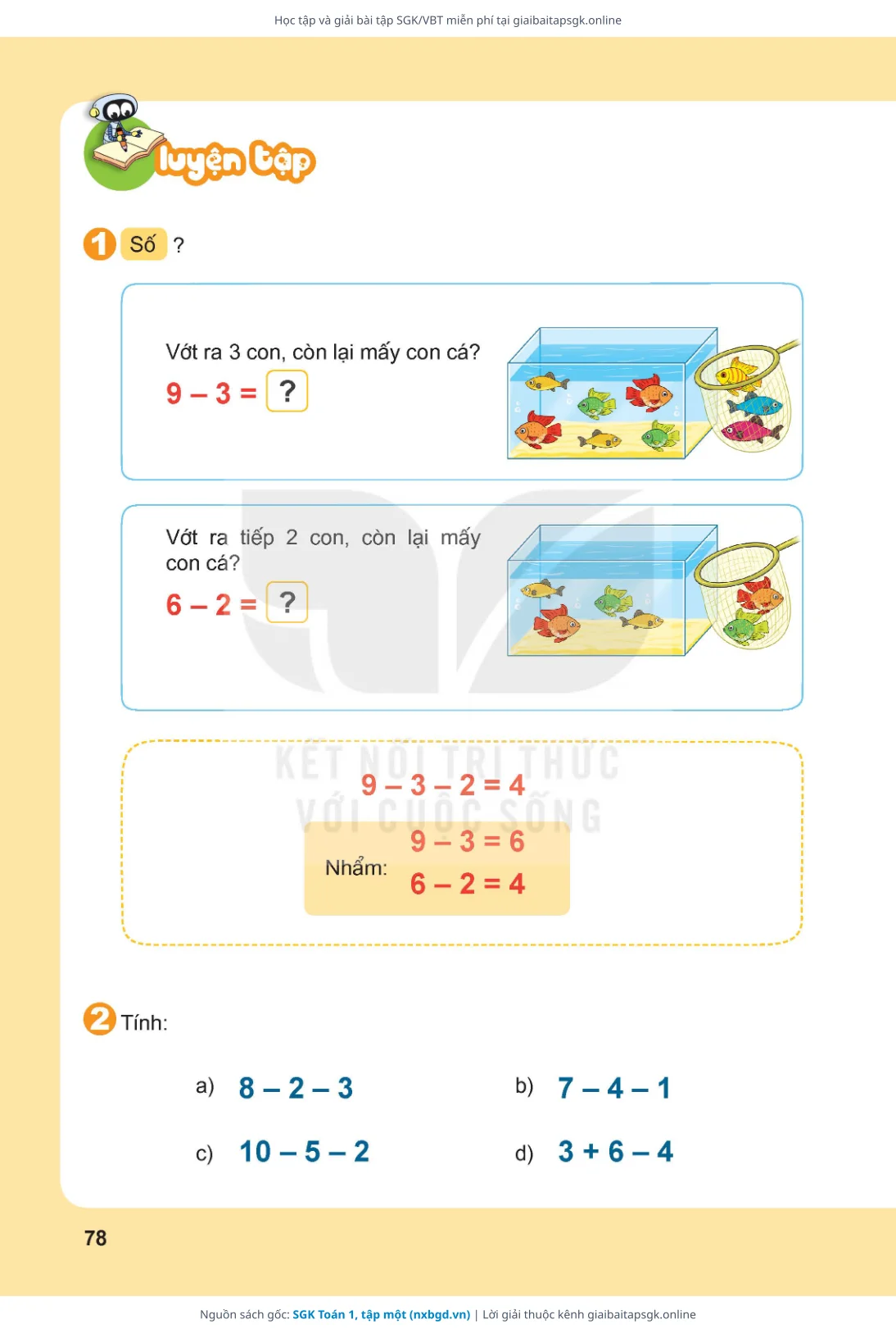 Trang 79 sách giáo khoa SGK Toán 1, tập một thu nhỏ