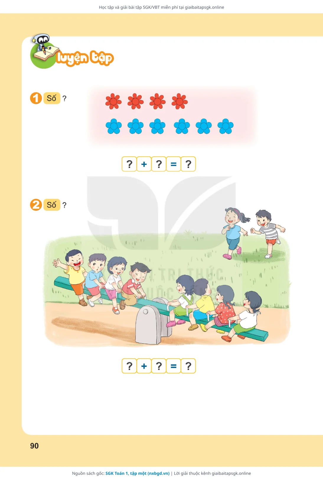 Trang 91 sách giáo khoa SGK Toán 1, tập một thu nhỏ