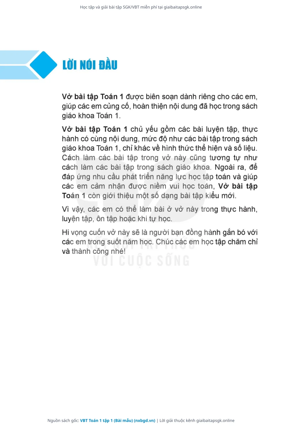 Trang 3 sách giáo khoa VBT Toán 1 tập 1 (Bài mẫu) thu nhỏ