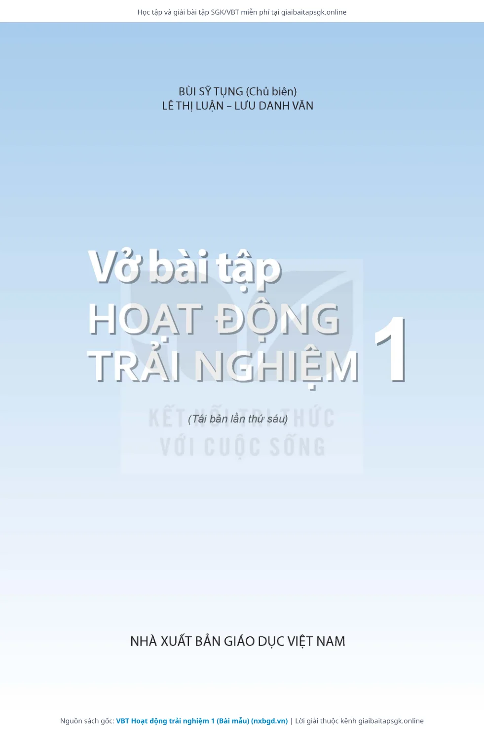 Trang 2 sách giáo khoa VBT Hoạt động trải nghiệm 1 (Bài mẫu) thu nhỏ
