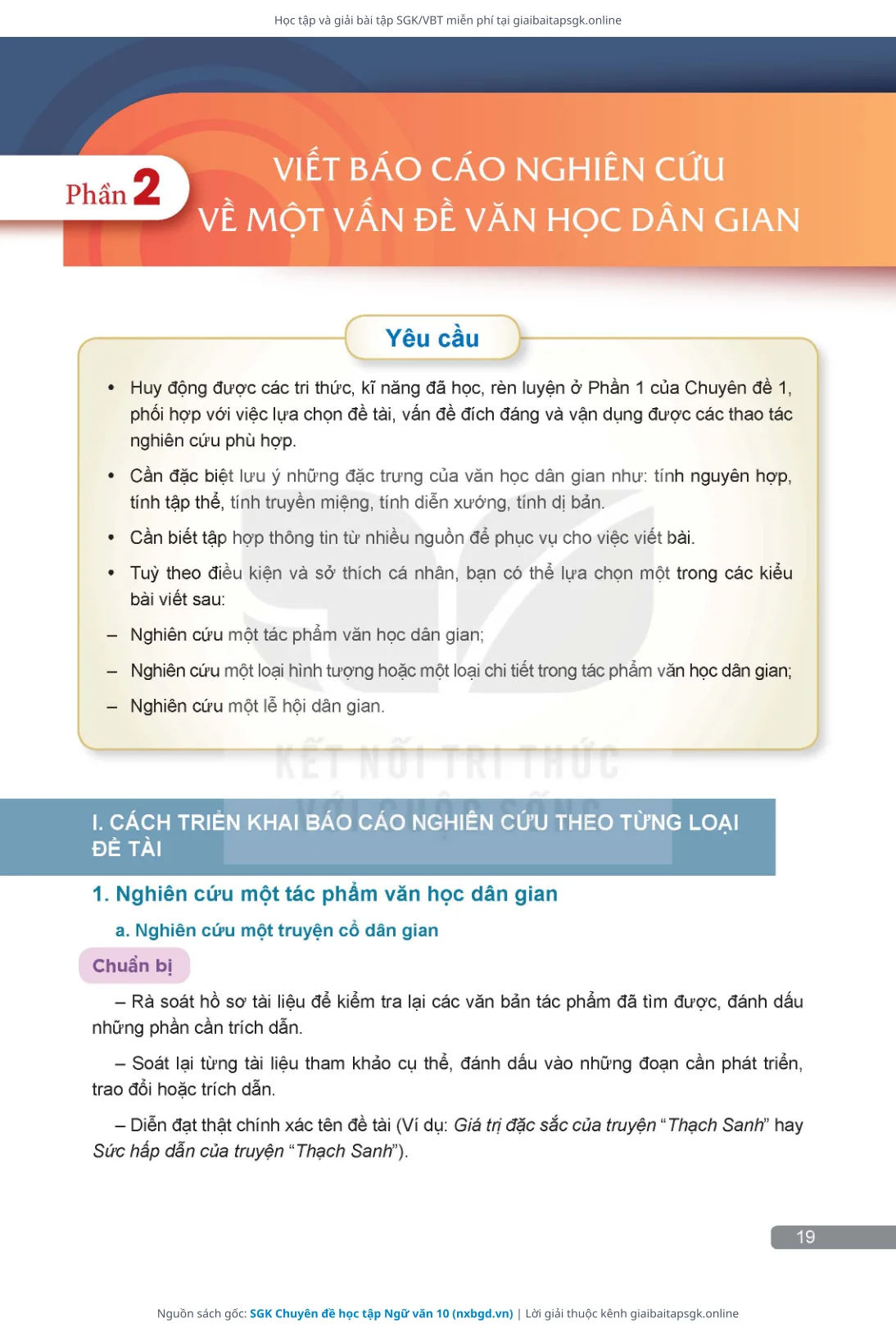 Trang 20 sách giáo khoa SGK Chuyên đề học tập Ngữ văn 10 thu nhỏ