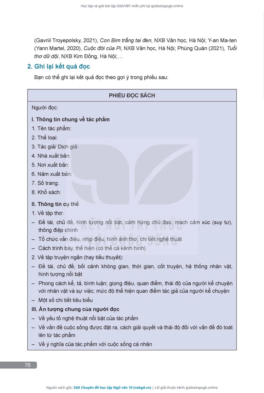 Trang 77 sách giáo khoa SGK Chuyên đề học tập Ngữ văn 10 thu nhỏ