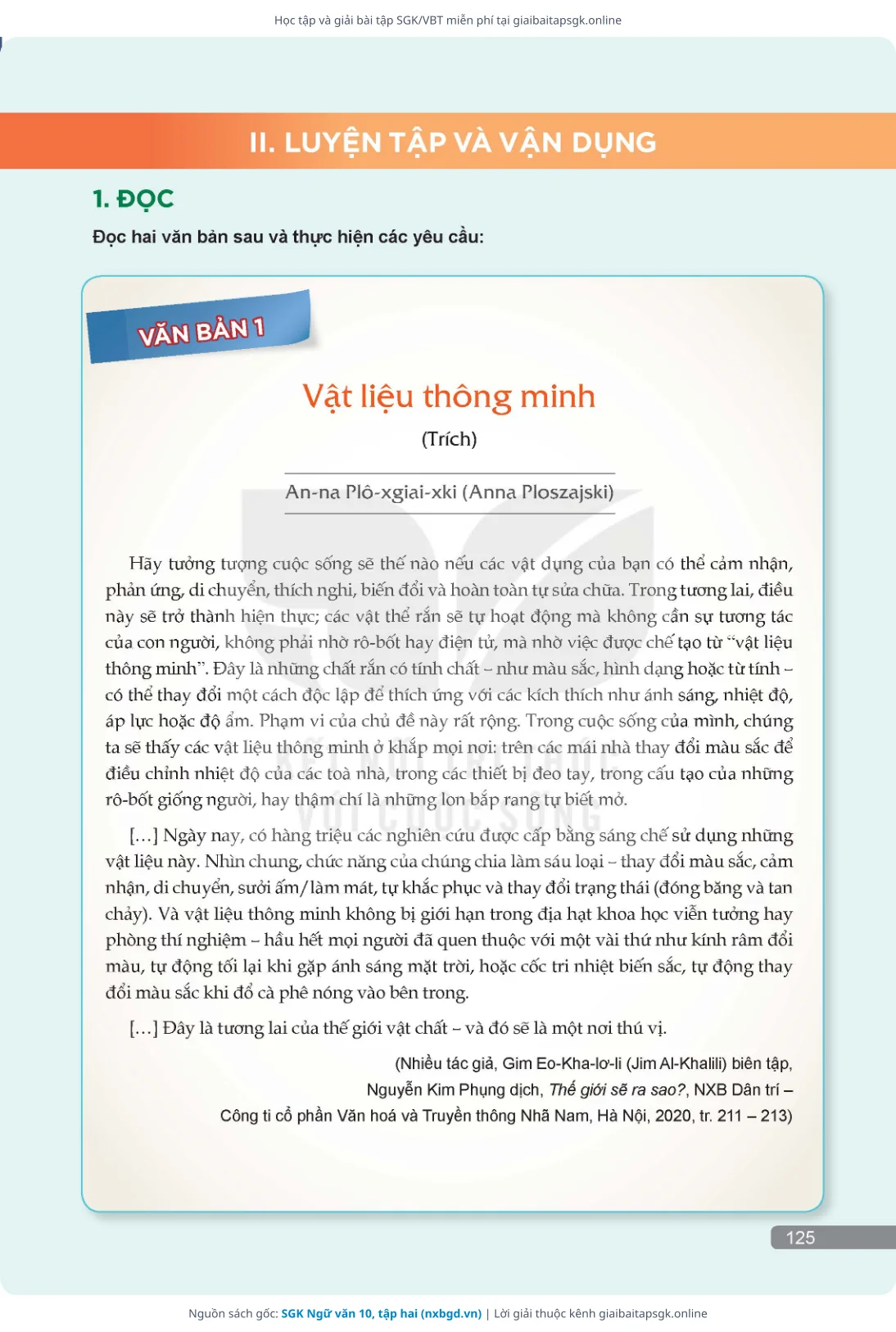 Trang 126 sách giáo khoa SGK Ngữ văn 10, tập hai thu nhỏ
