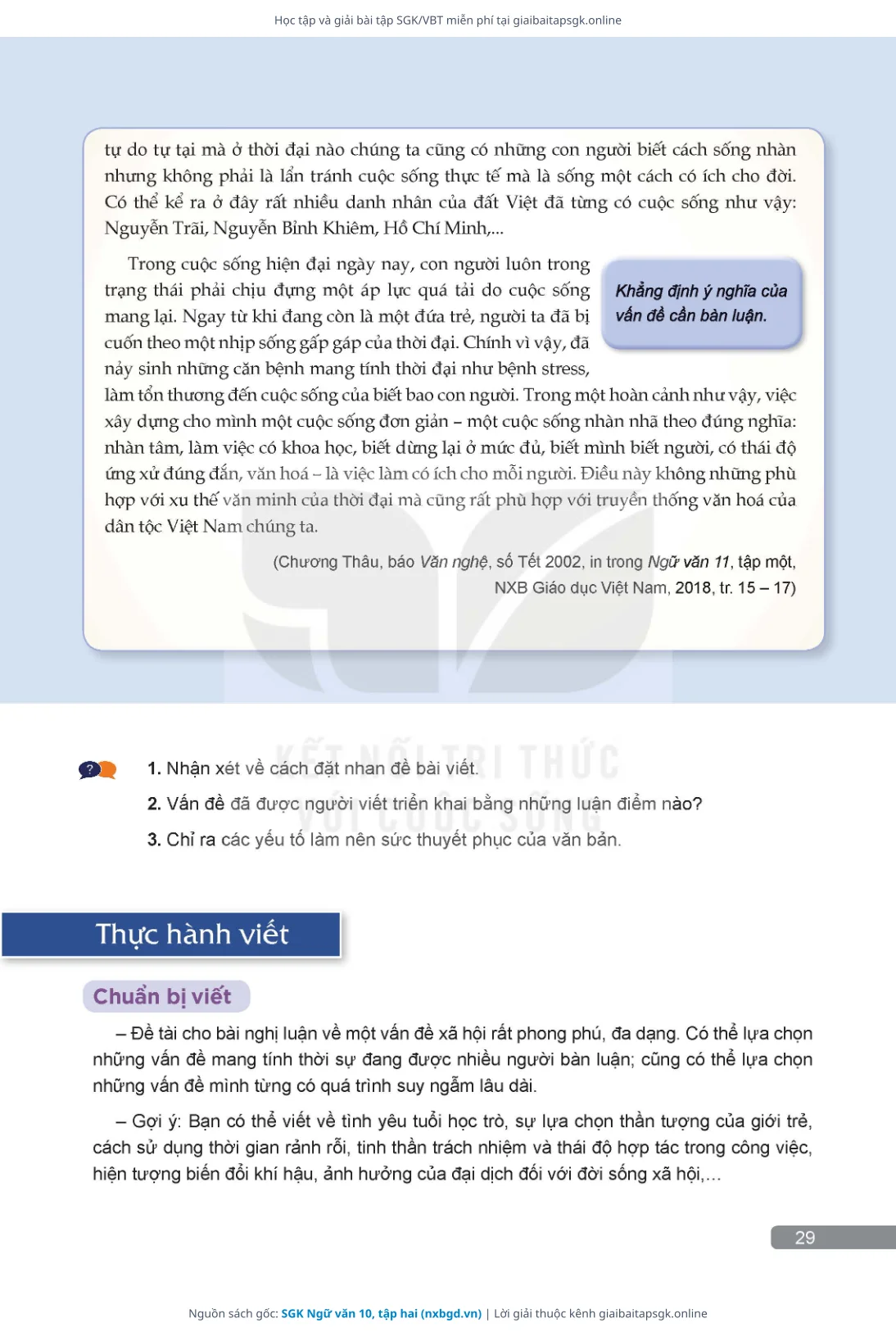 Trang 30 sách giáo khoa SGK Ngữ văn 10, tập hai thu nhỏ