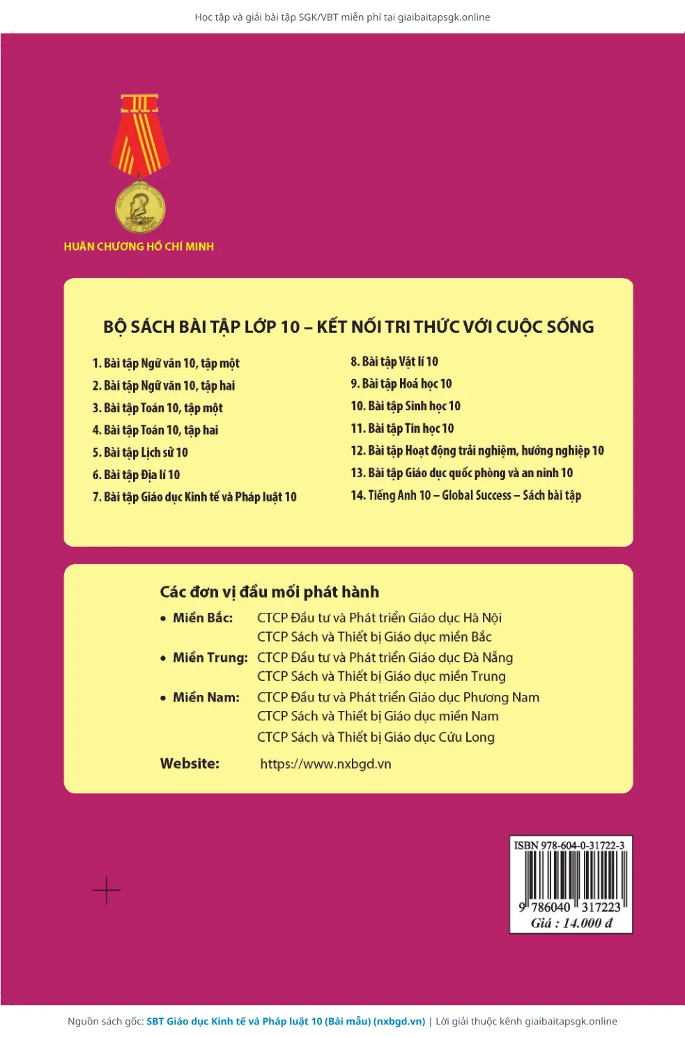 Trang 10 sách giáo khoa SBT Giáo dục Kinh tế và Pháp luật 10 (Bài mẫu) thu nhỏ