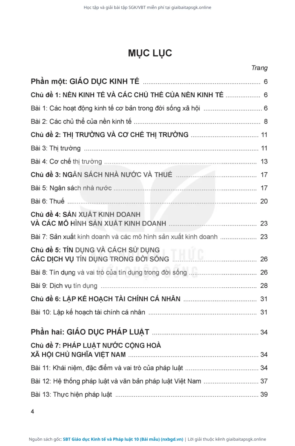 Trang 5 sách giáo khoa SBT Giáo dục Kinh tế và Pháp luật 10 (Bài mẫu) thu nhỏ