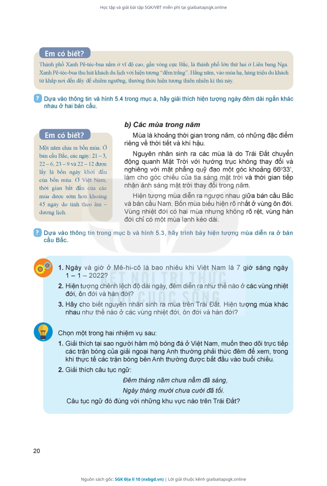 Trang 21 sách giáo khoa SGK Địa lí 10 thu nhỏ
