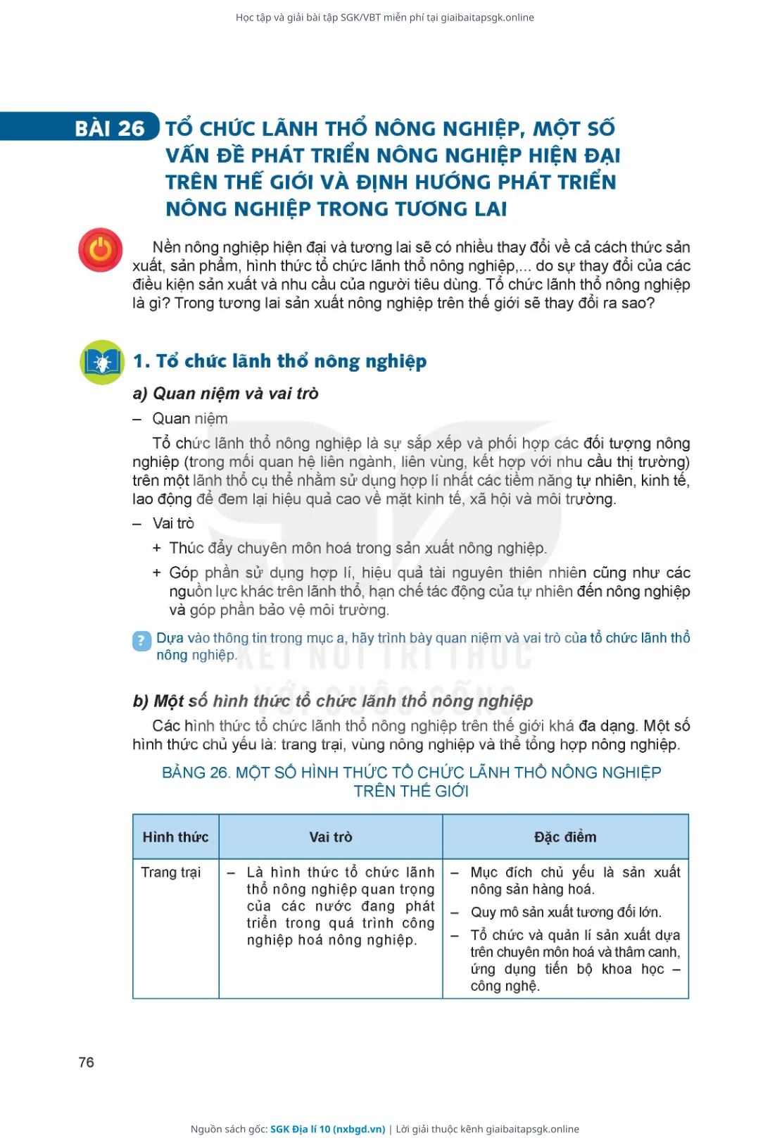Trang 77 sách giáo khoa SGK Địa lí 10 thu nhỏ