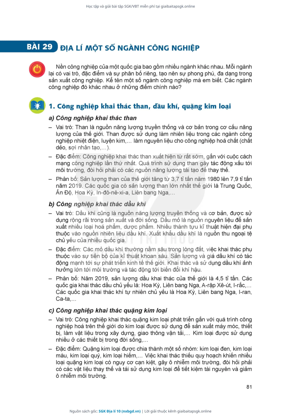 Trang 82 sách giáo khoa SGK Địa lí 10 thu nhỏ