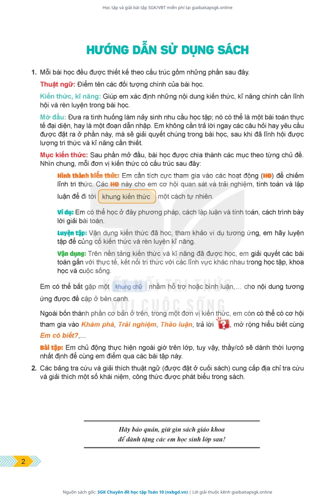 Trang 3 sách giáo khoa SGK Chuyên đề học tập Toán 10 thu nhỏ