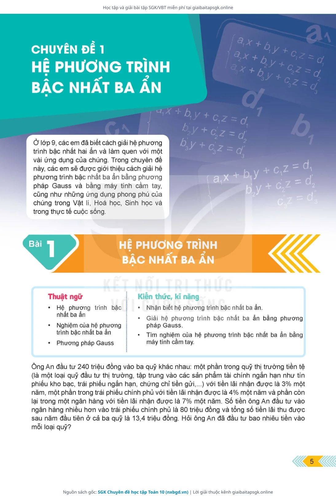 Trang 6 sách giáo khoa SGK Chuyên đề học tập Toán 10 thu nhỏ
