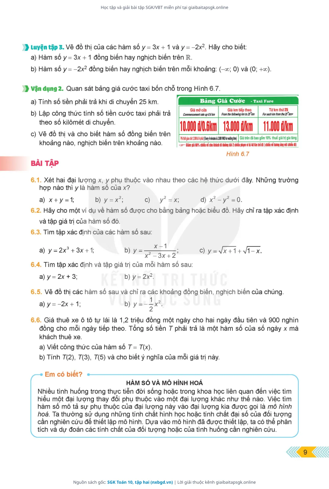 Trang 10 sách giáo khoa SGK Toán 10, tập hai bản chuẩn