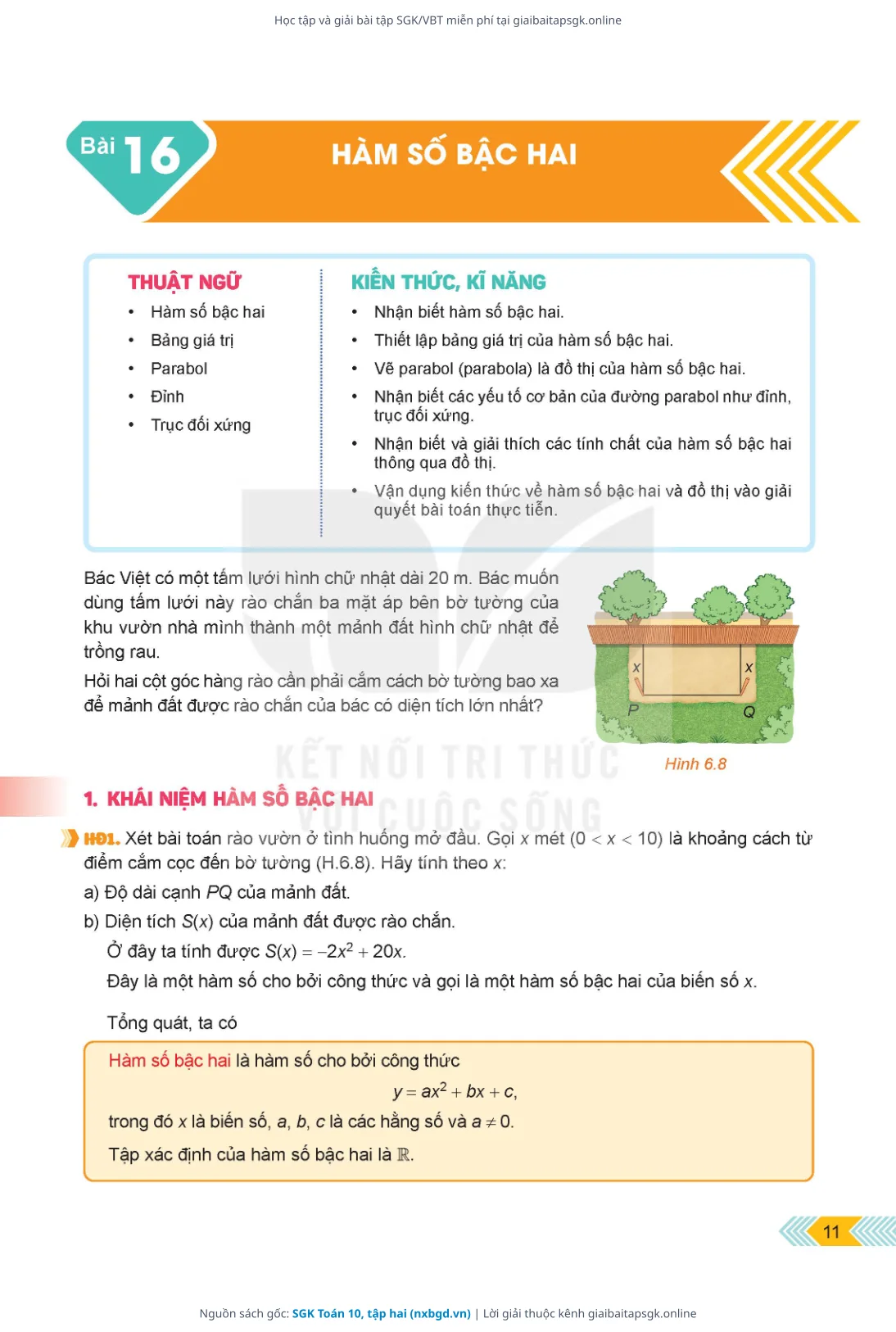 Trang 12 sách giáo khoa SGK Toán 10, tập hai thu nhỏ