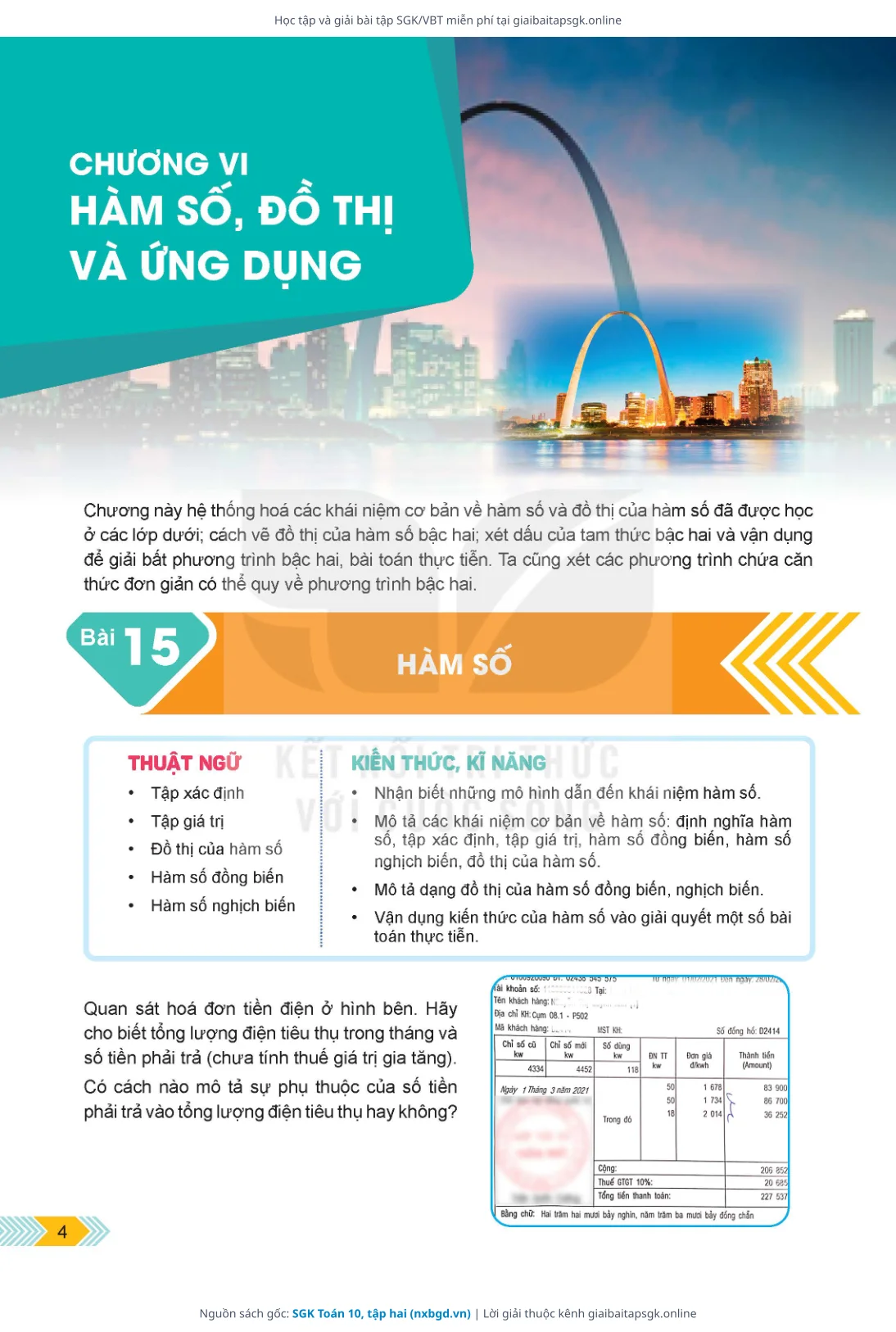 Trang 5 sách giáo khoa SGK Toán 10, tập hai thu nhỏ